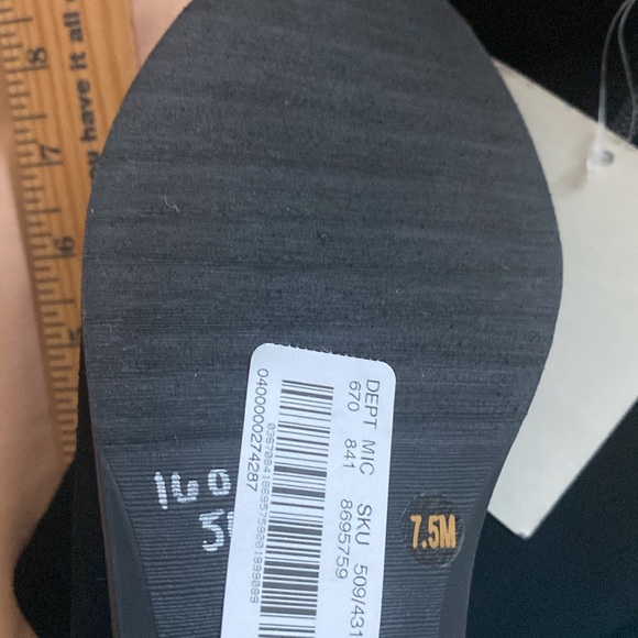 Black suede knee high boots, low heel, Copper Key, size 7.5-8 - Picture 8 of 10